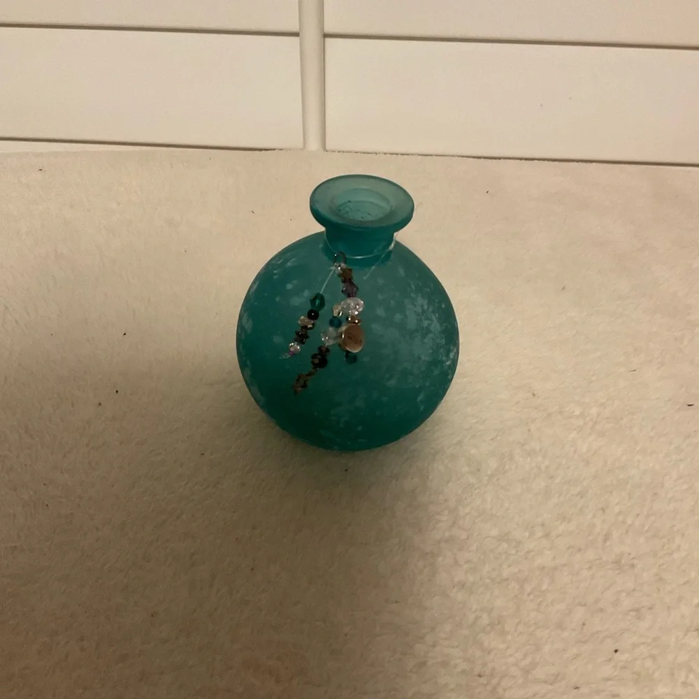 Elegant Blue Glass Vase